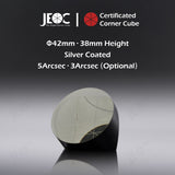 10pcs JEOC Certificated Corner Cube, 42mm Diameter, 38mm Height reflective prism, Silver Coated