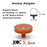 JEOC Drop-in Anchor Adapter for 1.5" SMR and Ball Reflector, works with 3/8" Expansion Anchor