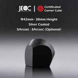 10pcs JEOC Certificated Corner Cube, 42mm Diameter, 38mm Height reflective prism, Silver Coated