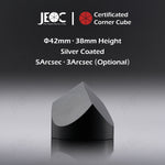 10pcs JEOC Certificated Corner Cube, 42mm Diameter, 38mm Height reflective prism, Silver Coated