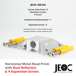 JEOC Horizontal Road Monitoring Prism, Cat eye Prism w/ Dual Aluminum Coated Reflectors and Expansion Screws or Embedded Rod