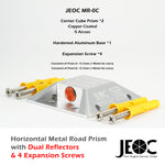 JEOC Horizontal Road Monitoring Prism, Cat eye Prism w/ Dual Copper Coated Reflectors, w/ Expansion Screws or Embedded Rod