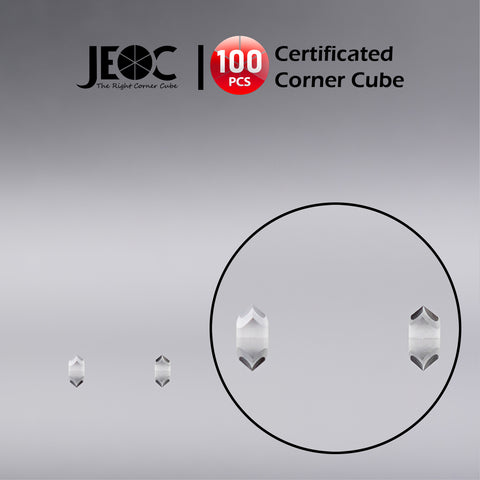 100pcs JEOC Certificated Corner Cube, 3mm Diameter, 3mm Height reflective prism, Uncoated