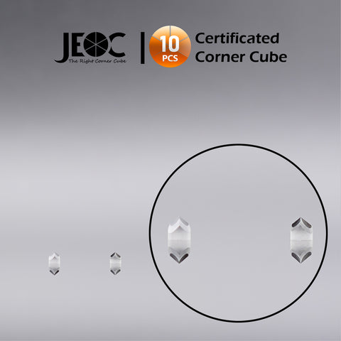 10pcs JEOC Certificated Corner Cube, 3mm Diameter, 3mm Height reflective prism, Uncoated