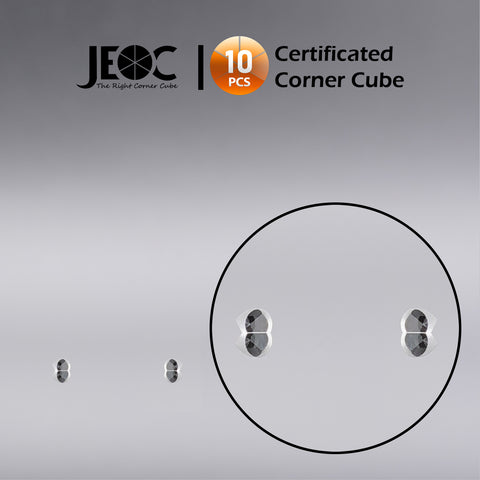 10pcs JEOC Certificated Corner Cube, 3mm Diameter, 3mm Height reflective prism, with Edge Cutting and Uncoated