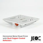 JEOC Horizontal Road Monitoring Prism, Cat eye Prism w/ Dual Copper Coated Reflectors, w/ Expansion Screws or Embedded Rod