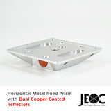 JEOC Horizontal Road Monitoring Prism, Cat eye Prism w/ Dual Copper Coated Reflectors, w/ Expansion Screws or Embedded Rod