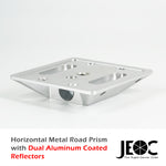 JEOC Horizontal Road Monitoring Prism, Cat eye Prism w/ Dual Aluminum Coated Reflectors and Expansion Screws or Embedded Rod
