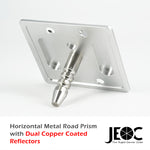 JEOC Horizontal Road Monitoring Prism, Cat eye Prism w/ Dual Copper Coated Reflectors, w/ Expansion Screws or Embedded Rod