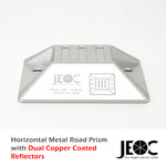 JEOC Horizontal Road Monitoring Prism, Cat eye Prism w/ Dual Copper Coated Reflectors, w/ Expansion Screws or Embedded Rod