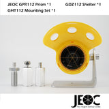 JEOC GPR112+GDZ112+GHT112 Monitoring Prism Set, for Leica Total-station Surveying Rainproof with Rain Shelter