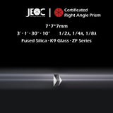 10Pcs of JEOC Certificated Right Angle Prism, 7mm*7mm*7mm, K9 Optical Glass