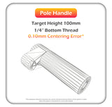 JEOC Handle for 1.5" SMR and Ball Reflector, Extension Adapter with 4*30cm 1/4" Poles (optional)