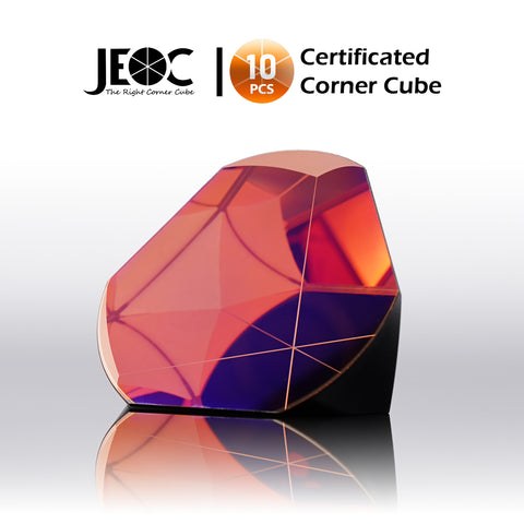 10pcs JEOC Certificated Corner Cube, 64mm Diameter, 39mm Height reflective prism, Cooper Coated & AR Coated