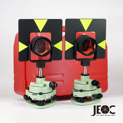 JEOC Professional Traverse Prism Kit with Dual GPR1+GPH1 Prism Sets for Leica Total station