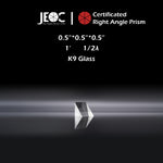 10Pcs of JEOC Certificated Right Angle Prism, 0.5“*0.5“*0.5“, K9 Optical Glass