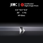 10Pcs of JEOC Certificated Right Angle Prism, 0.5“*0.5“*0.5“, K9 Optical Glass