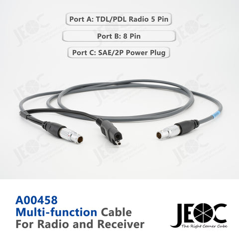 JEOC A00458 Cable, for Sokkia GRX1 GRX2 Receiver to TDL & Pacific Crest ADL, HPB, PDL, RFM-96, High Power Base Radio