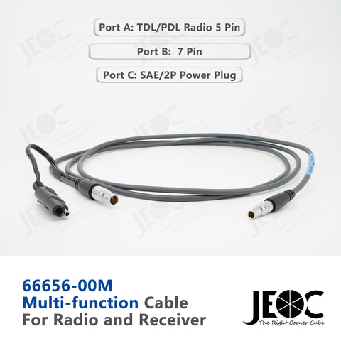 JEOC A-66656-00m Cable, for Trimble R7 4700 5700 Receiver to TDL & Pacific Crest ADL, HPB, PDL, RFM-96, High Power Base Radio