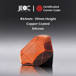 10pcs JEOC Certificated Corner Cube, 64mm Diameter, 39mm Height reflective prism, Cooper Coated