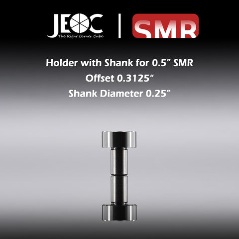 JEOC Magnetic Holder with Shank for 0.5" SMR, 0.3125" offset, 0.25" Shank diameter, 0.5" Ball Probe Seat