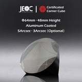 JEOC Certificated Corner Cube, 64mm Diameter, 48mm Height reflective prism, Aluminum Coated