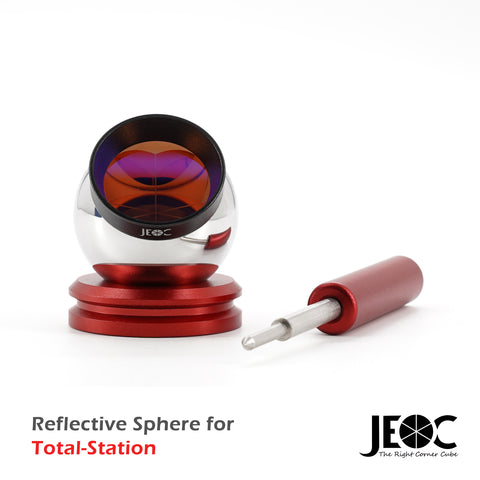 JEOC 1.5inch Reflective Sphere for Total-station, 38.1mm Ball Prism with Magnetic Base, Break Resist