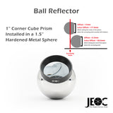 JEOC 1.5inch Reflective Sphere for Total-station, Silver Coated, 38.1mm Ball Prism with Magnetic Base, Break Resist