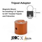 JEOC Tripod Adapter for 1.5" SMR and Ball Reflector, works with 5/8" Tripod & Tribrach
