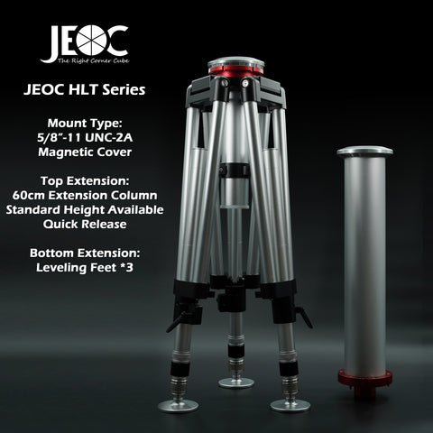 JEOC Heavy Load Tripod with Leveling Kit & 60cm Height Kit, for Faro Leica API Laser Trackers, 5/8-11 UNC-2A, with Flight Case