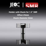 JEOC Magnetic Holder with Shank for 1.5" SMR, 24mm offset, 8mm Shank diameter, 1.5" Ball Probe Seat