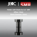 JEOC Magnetic Holder with Shank for 0.5" SMR, 12mm offset, 16mm Shank diameter, 0.5" Ball Probe Seat, Laser Tracker SMR Pin Nest