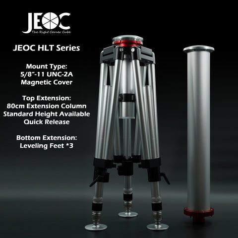 JEOC Heavy Load Tripod with Leveling Kit & 80cm Height Kit, for Faro Leica API Laser Trackers, 5/8-11 UNC-2A, with Flight Case