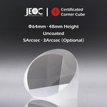 100pcs JEOC Certificated Corner Cube, 64mm Diameter, 48mm Height reflective prism, Uncoated