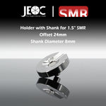JEOC Magnetic Holder with Shank for 1.5" SMR, 24mm offset, 8mm Shank diameter, Laser Tracker SMR Pin Nest, plus
