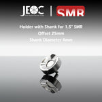JEOC Magnetic Holder with Shank for 1.5" SMR, 25mm offset, 4mm Shank diameter, 1.5" Ball Probe Seat, Laser Tracker SMR Pin Nest