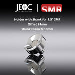 JEOC Magnetic Holder with Shank for 1.5" SMR, 24mm offset, 8mm Shank diameter, 1.5" Ball Probe Seat