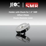 JEOC Magnetic Holder with Shank for 1.5" SMR, 24mm offset, 6mm Shank diameter, Laser Tracker SMR Pin Nest, plus