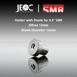 JEOC Magnetic Holder with Shank for 0.5" SMR, 12mm offset, 16mm Shank diameter, 0.5" Ball Probe Seat, Laser Tracker SMR Pin Nest