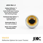 JEOC 1.5" SMR Ver 2.0 Simple Kit, 1.5inch Spherically Mounted Retro-Reflector (SMR), 38.1mm Reflective Sphere for Laser Tracker