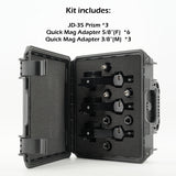 JEOC JD-35 Ultra Accurate Reflective Prism, Three-Prism Control Kit, Surveying Reflector for American total station, -35mm Prism Constant, Nodal Prism