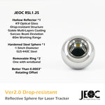 JEOC 1.5" SMR Ver 2.0 Standard Kit with with Drop-resistant Structure, 1.5inch Spherically Mounted Retro-Reflector (SMR) with Drop-resistant Structure, 38.1mm Reflective Sphere for Laser Tracker