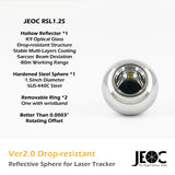 JEOC 1.5" SMR Ver 2.0 Standard Kit with with Drop-resistant Structure, 1.5inch Spherically Mounted Retro-Reflector (SMR) with Drop-resistant Structure, 38.1mm Reflective Sphere for Laser Tracker
