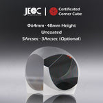 100pcs JEOC Certificated Corner Cube, 64mm Diameter, 48mm Height reflective prism, Uncoated